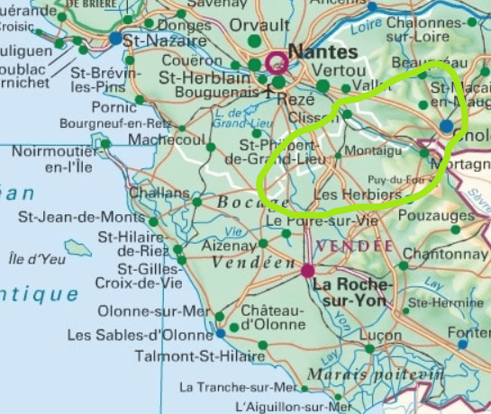 Carte des livraisons sur Clisson et Nord Vendée.